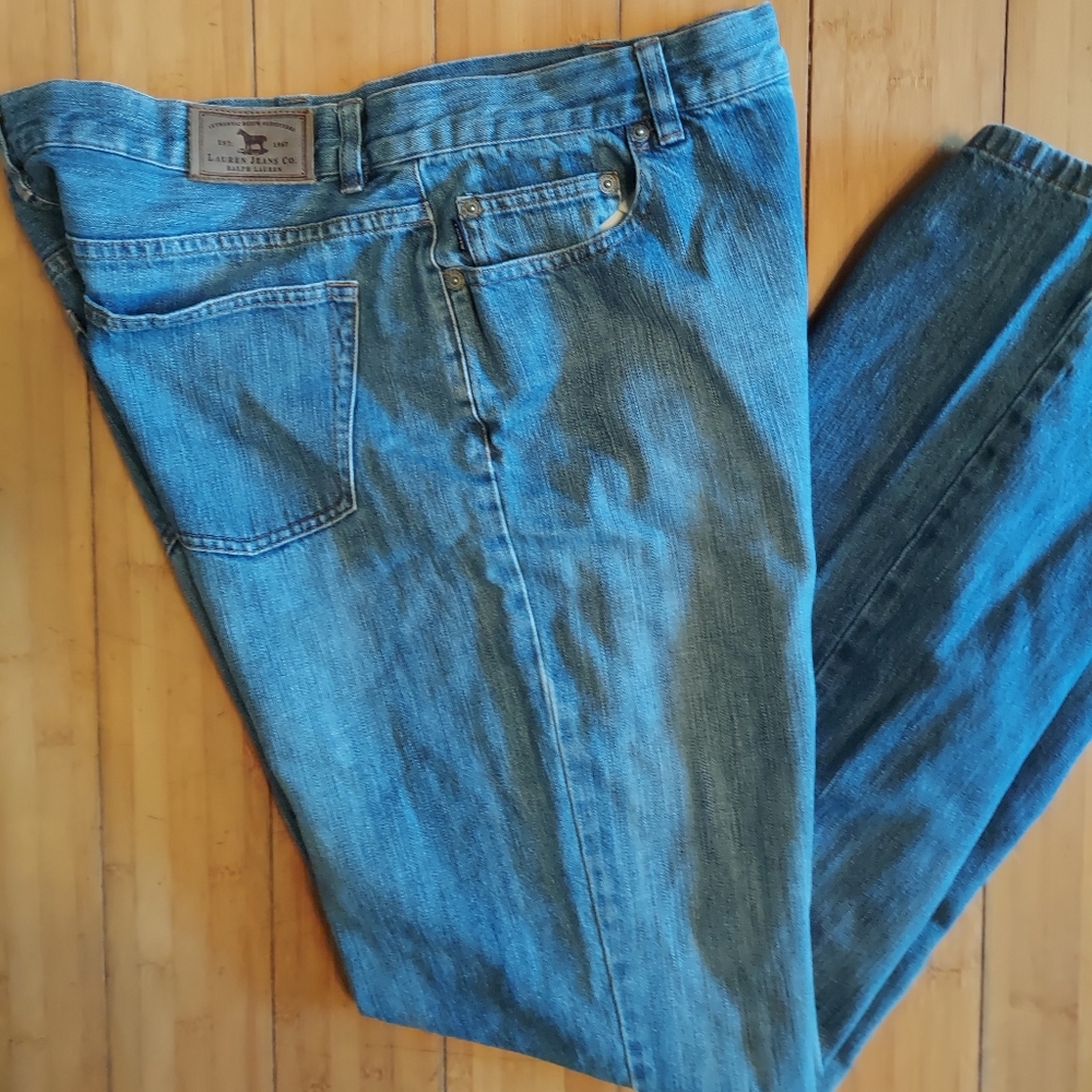 Lauren 100 cotton jeans 34w x31 l size 12